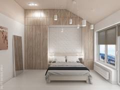 Дизайн спальни в таунхаусе в Петергофе (4)